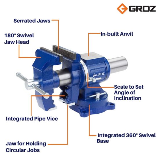 Groz Multi Purpose Bench Vise - Image 4