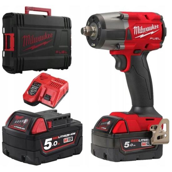 Milwaukee M18FMTIW2F12-502X Mid-Torque 1/2'' Impact Wrench (2x5Ah)
