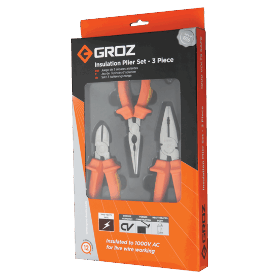 Groz Insulation Pliers Set 3 Piece