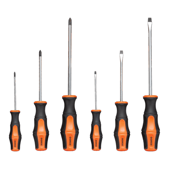 Groz Mechanic's Screwdrivers Set Cushion Grip