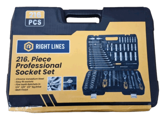 Right Lines 216pcs Full Metric Socket Set Chrome Vanadium Steel - Image 3