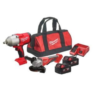 Milwaukee M18BLPP2E-502B Brushless Wrench & Grinder Power Pack